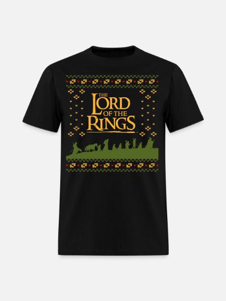 The Lord Of The Rings Ugly Christmas Design - Men's T-Shirt - black