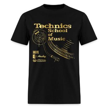 technics deejay - Men's T-Shirt - black - Front - Jose (178cm)