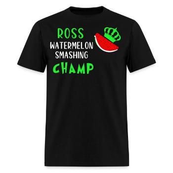 ROSS WATERMELON SMASHING CHAMP - Men's T-Shirt - black - Front - Jose (178cm)