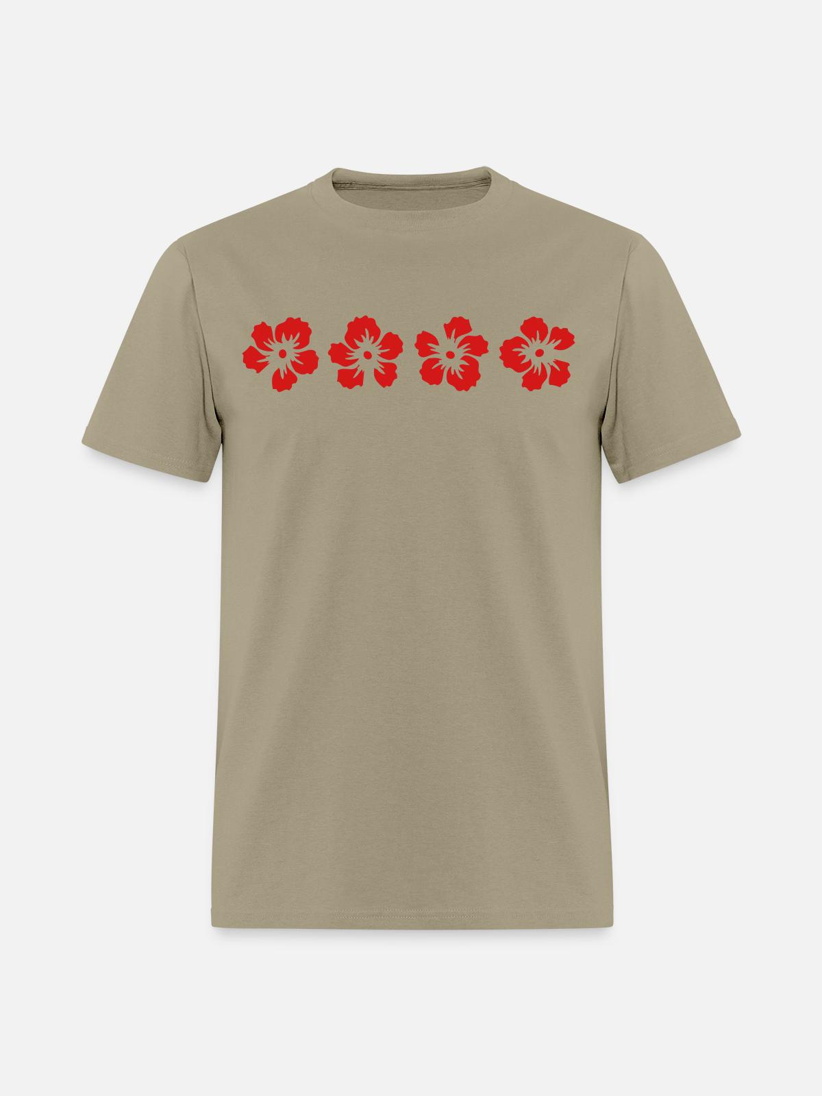 hawaii hibiscus flower - Men's T-Shirt - khaki - Front