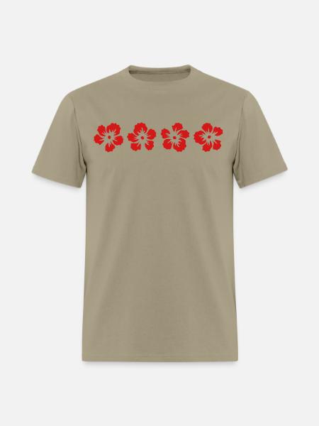 hawaii hibiscus flower - Men's T-Shirt - khaki - Front