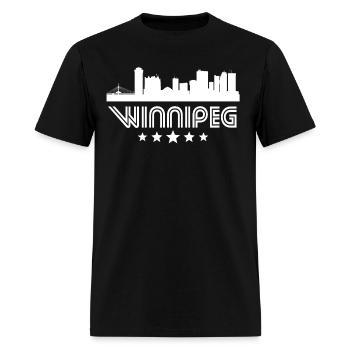 Retro Winnipeg Skyline - Men's T-Shirt - black - Front - Jose (178cm)