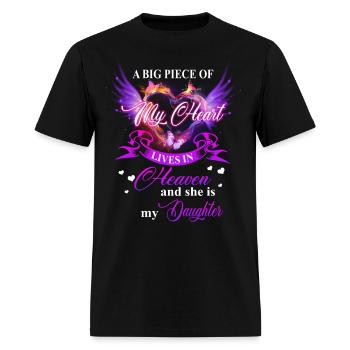 A big piece of my heart live in heaven - Men's T-Shirt - black - Front - Jose (178cm)