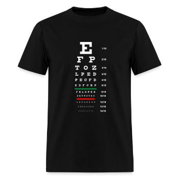 Ophthalmology optical chart - Men's T-Shirt - black - Front - Jose (178cm)