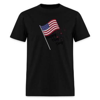 Happy flag day T shirt design - Men's T-Shirt - black - Front - Jose (178cm)