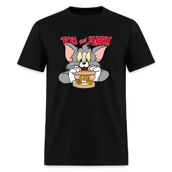 Tom and Jerry Sandwich - Men's T-Shirt - black - Front - Jose (178cm)