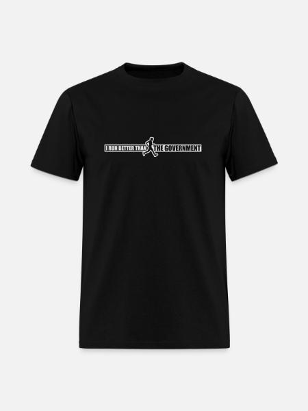 run better than government - Men's T-Shirt - black