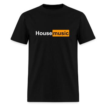 House Music Funny Hub Style - Men's T-Shirt - black - Front - Jose (178cm)