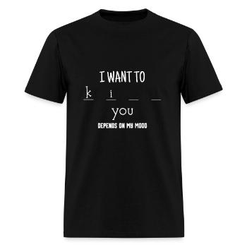 i want to - Men's T-Shirt - black - Front - Jose (178cm)