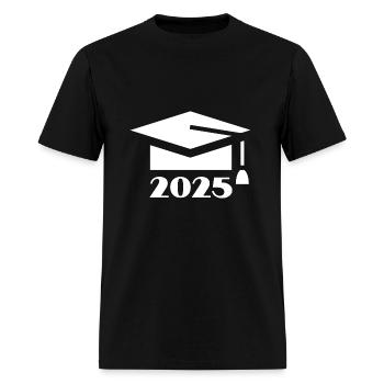 Graduation class of 2025, graduation cap 2025 - Men's T-Shirt - black - Front - Jose (178cm)