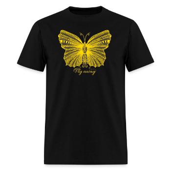 Fly Away Butterfly - Men's T-Shirt - black - Front - Jose (178cm)