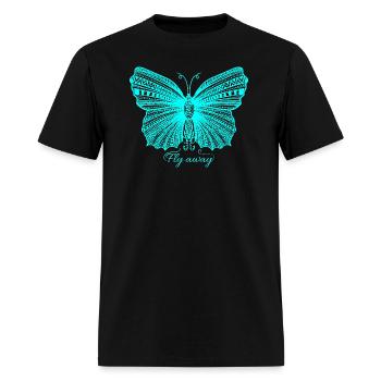 Fly Away Butterfly - Men's T-Shirt - black - Front - Jose (178cm)
