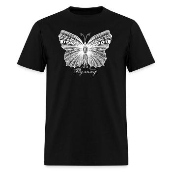 Fly Away Butterfly - Men's T-Shirt - black - Front - Jose (178cm)