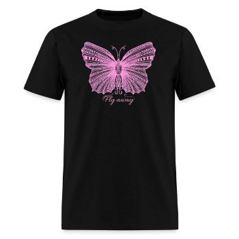 Fly Away Butterfly - Men's T-Shirt - black - Front - Jose (178cm)