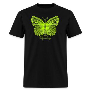 Fly Away Butterfly - Men's T-Shirt - black - Front - Jose (178cm)
