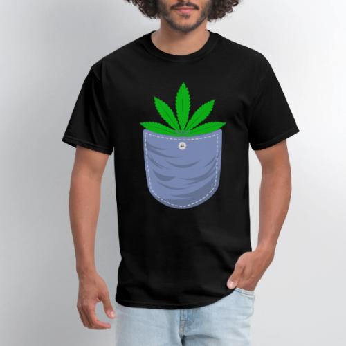 Jesting 420 Pocket Of Herb Weed Marijuana Design - Men's T-Shirt