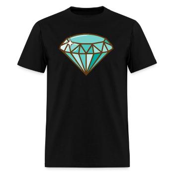 Diamond, Sparkle, , diamond, jewel, green - Men's T-Shirt - black - Front - Jose (178cm)