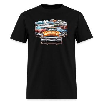 Vintage Car Lover's Design Iconic American Ride - Men's T-Shirt - black - Front - Jose (178cm)