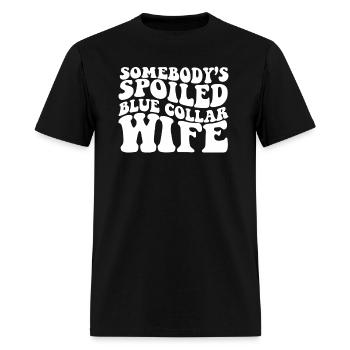 Somebody'S Spoiled Blue Collar - Men's T-Shirt - black - Front - Jose (178cm)