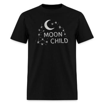 Moon Child Celestial Stars Design - Men's T-Shirt - black - Front - Jose (178cm)