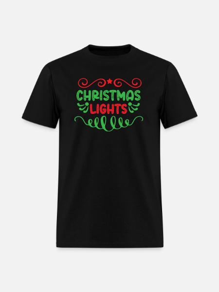 Christmas lights - Men's T-Shirt - black