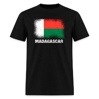 Madagascan Flag Madagascar - Men's T-Shirt - black - Front - Jose (178cm)