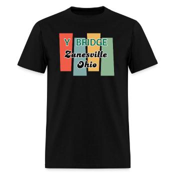 Y Bridge Zanesville Ohio - Men's T-Shirt - black - Front - Jose (178cm)