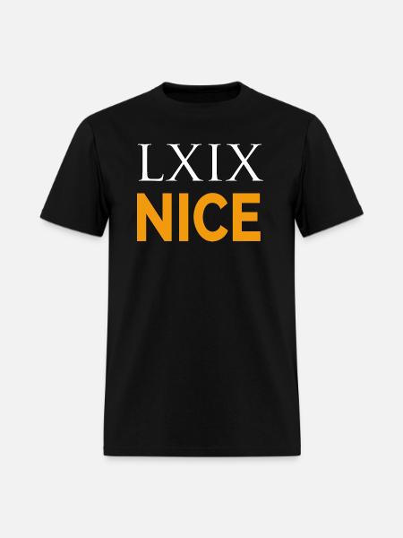 LXIX in latin - Men's T-Shirt - black