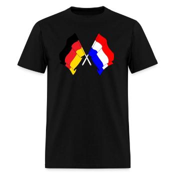 Flag of Germany and flag of the Netherlands - Men's T-Shirt - black - Front - Jose (178cm)