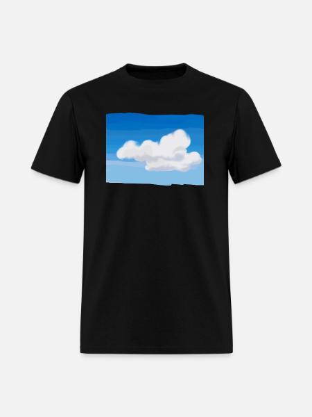 blue sky clouds - Men's T-Shirt - black