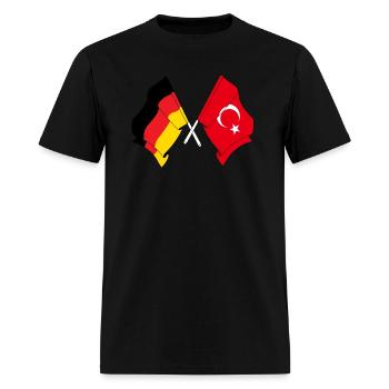 Flag of Germany and flag of Turkey - Men's T-Shirt - black - Front - Jose (178cm)