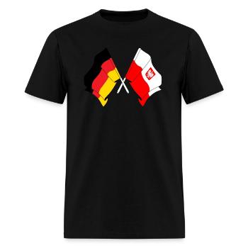 Flag of Germany and flag of Poland - Men's T-Shirt - black - Front - Jose (178cm)