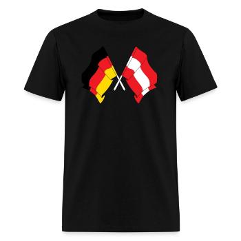 Germany flag and Austria flag - Men's T-Shirt - black - Front - Jose (178cm)