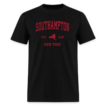 Southampton New York Ny Sports Red Print - Men's T-Shirt - black - Front - Jose (178cm)
