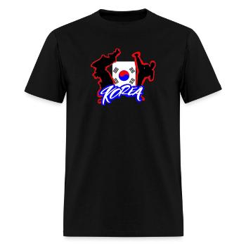 Korea 1 - Men's T-Shirt - black - Front - Jose (178cm)