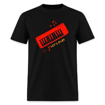 let's play - Men's T-Shirt - black - Front - Jose (178cm)