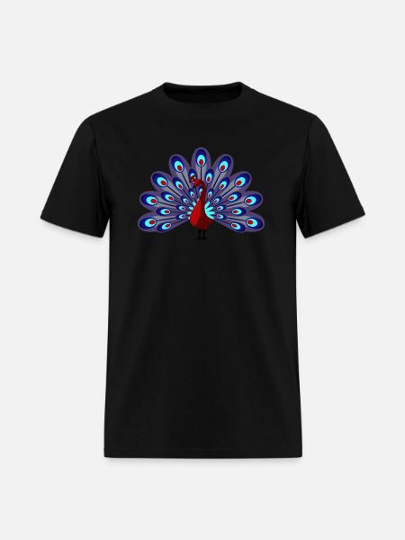 Peacock Burgundy - Men's T-Shirt - black