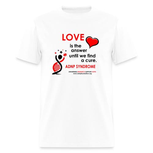 LOVE IS THE ANSWER Red and Black - Men's T-Shirt