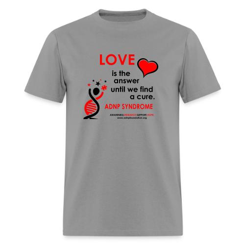 LOVE IS THE ANSWER Red and Black - Men's T-Shirt