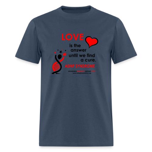 LOVE IS THE ANSWER Red and Black - Men's T-Shirt