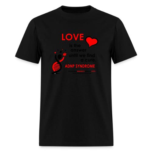 LOVE IS THE ANSWER Red and Black - Men's T-Shirt