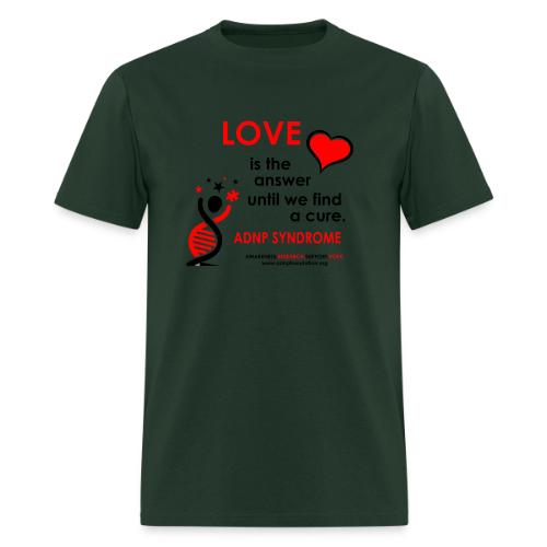 LOVE IS THE ANSWER Red and Black - Men's T-Shirt
