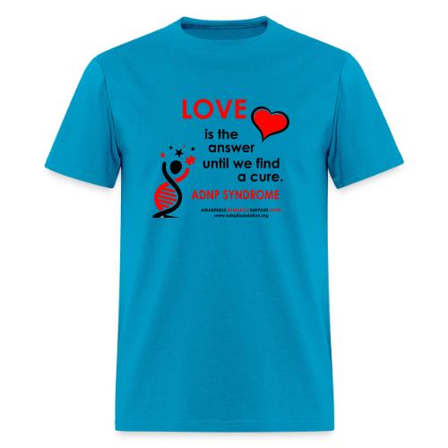 LOVE IS THE ANSWER Red and Black - Men's T-Shirt