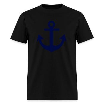 Nautical Anchor Blue - Men's T-Shirt - black - Front - Jose (178cm)