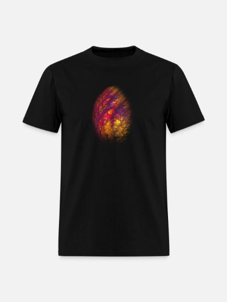 Dragon egg fractal art - Men's T-Shirt - black