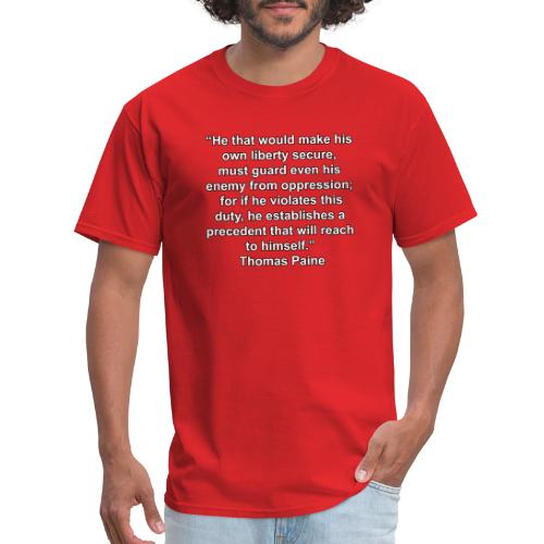 Thomas Paine Secure Liberty Quote - Men's T-Shirt