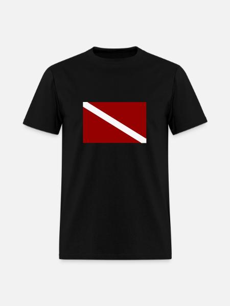 scuba flag - Men's T-Shirt - black