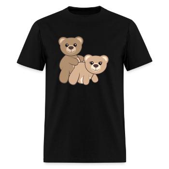 funny teddy bear couple making love - Men's T-Shirt - black - Front - Jose (178cm)