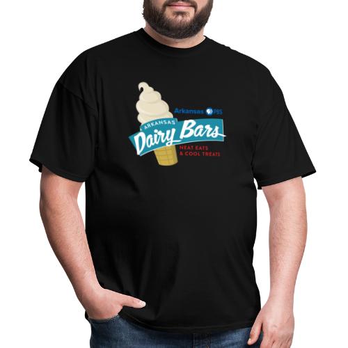 Arkansas DairyBars and Arkansas PBS color logos - Men's T-Shirt