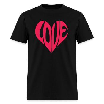 Love, Heart - Men's T-Shirt - black - Front - Jose (178cm)